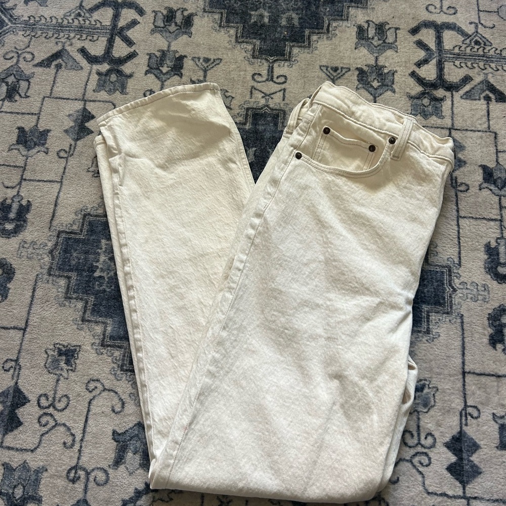 Stylish Cream Denim Jeans